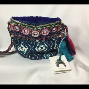 Christophe Sauvat Domi Pouch Multi cross body bag New 7 x 6.5 x 3.5" new